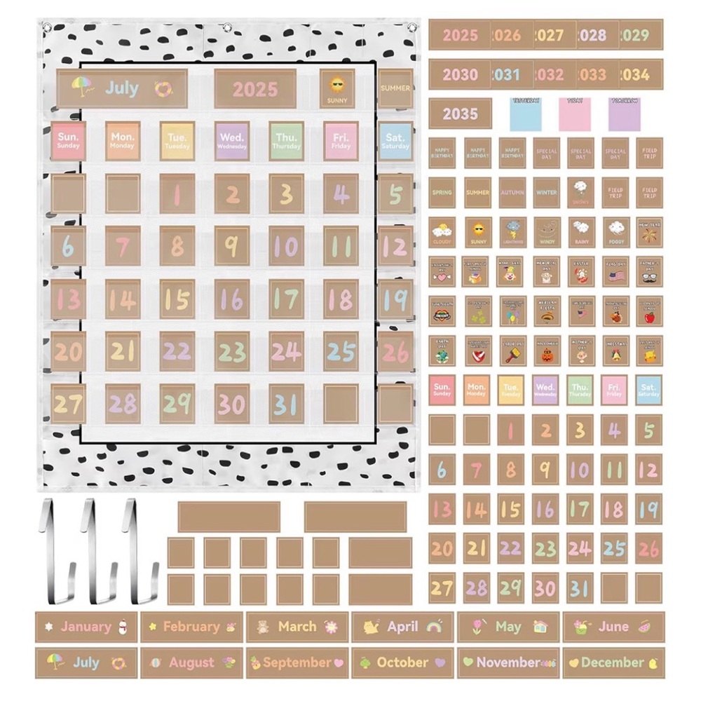 Colorful Calendar pocket  Set